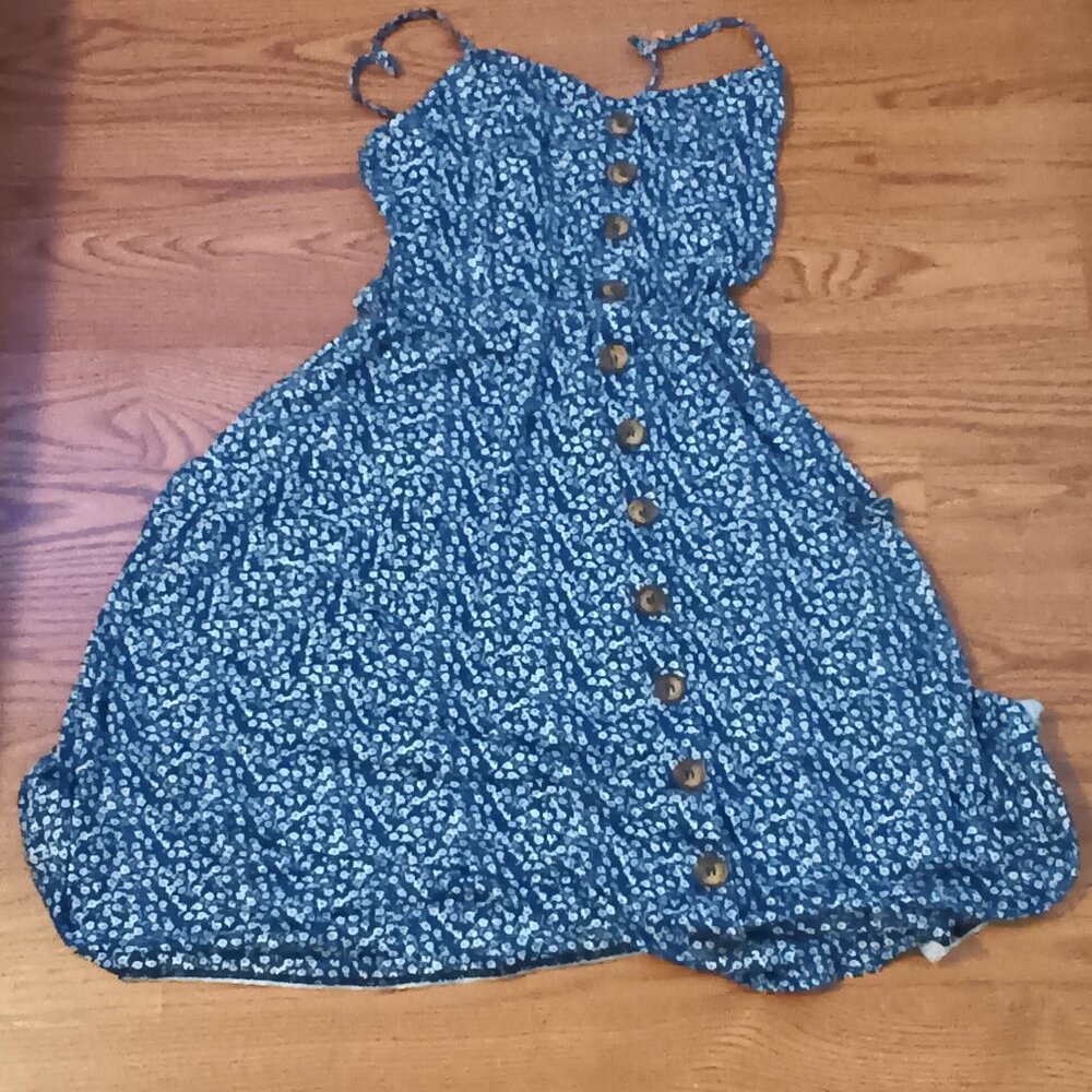 Blue floral dress